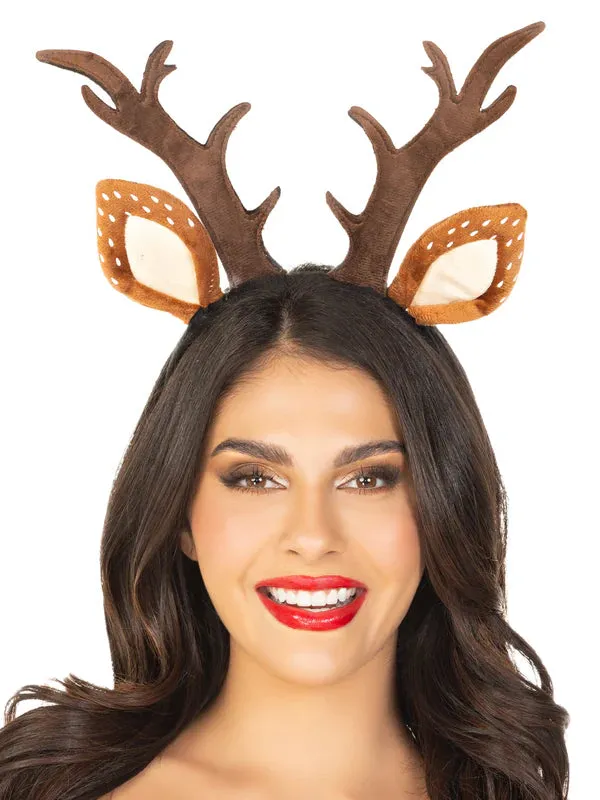 Fawn Ear Antler Animal Costume Headband