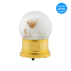 Flying Unicorn 100MM Musical Snow Globe Plays Tune The Unicorn