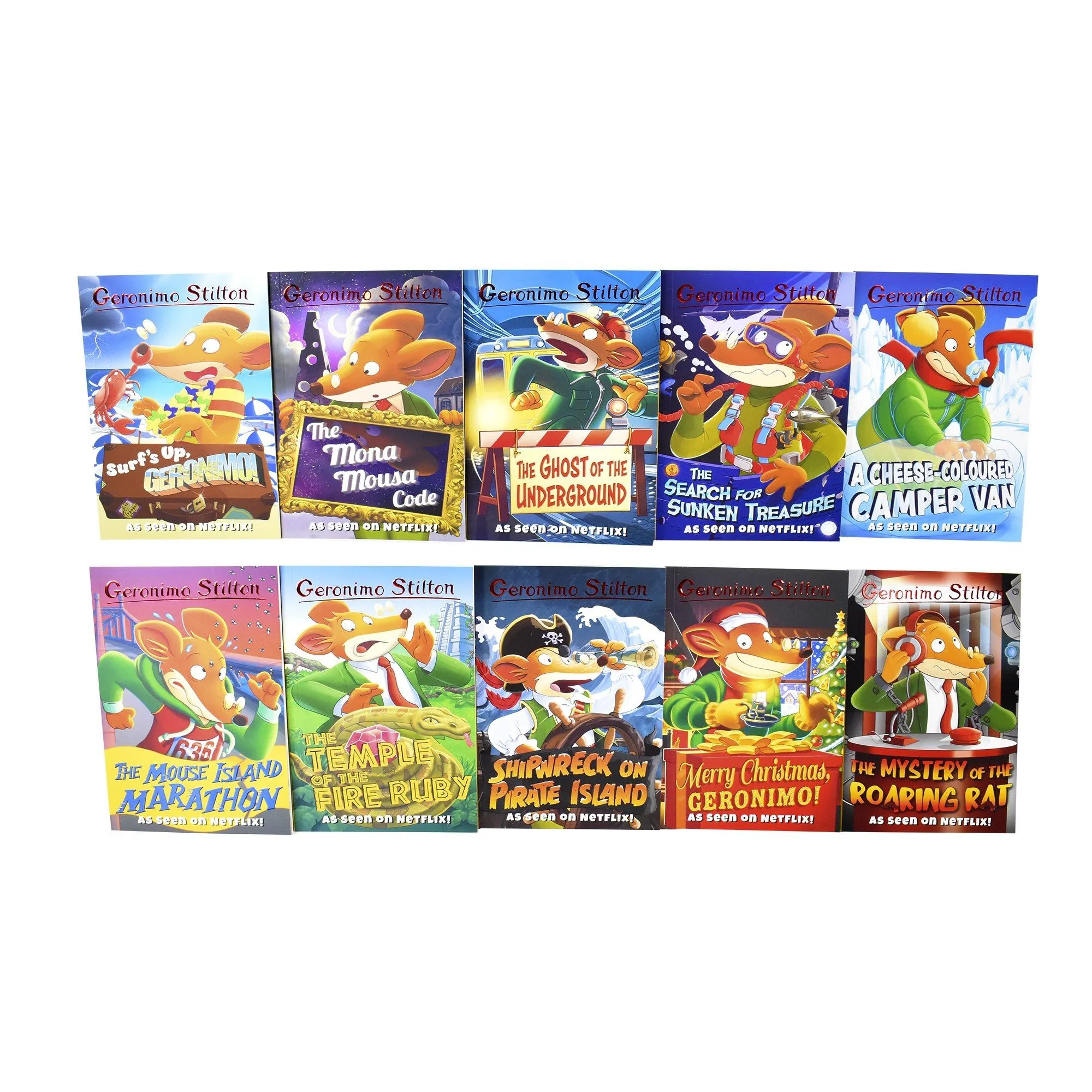 Geronimo Stilton Series 1-4 Collection 40 Books Box Set - Ages 7-9 - Paperback