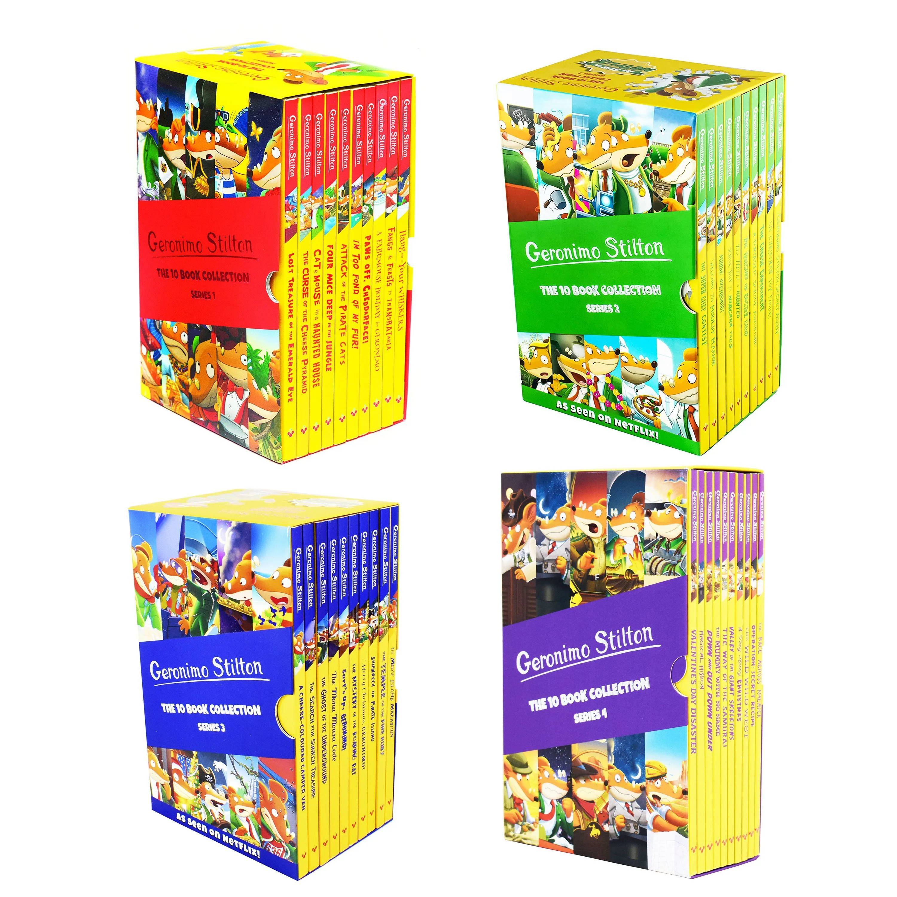 Geronimo Stilton Series 1-4 Collection 40 Books Box Set - Ages 7-9 - Paperback