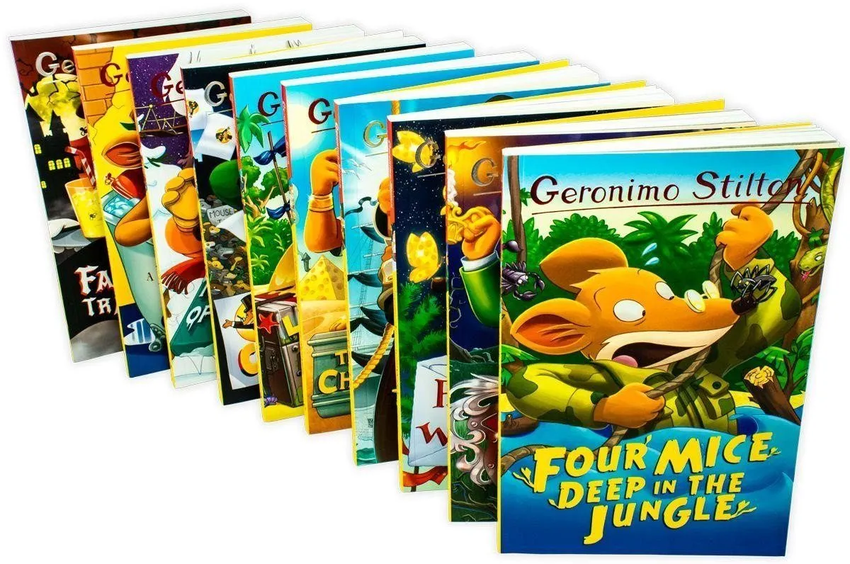 Geronimo Stilton Series 1-4 Collection 40 Books Box Set - Ages 7-9 - Paperback