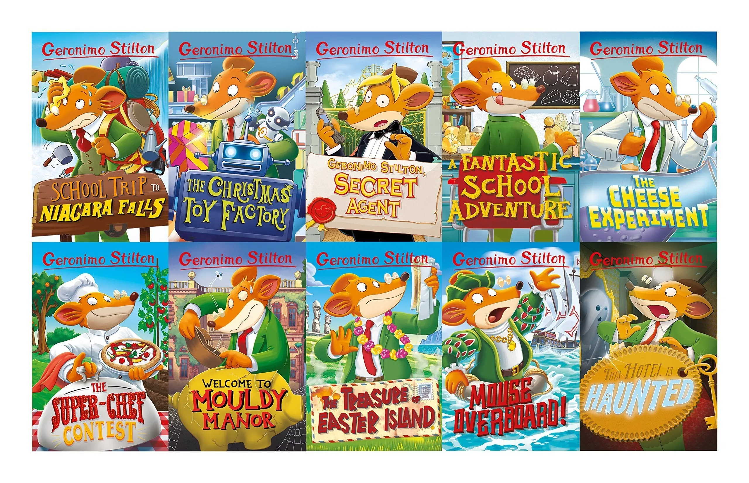 Geronimo Stilton Series 1-4 Collection 40 Books Box Set - Ages 7-9 - Paperback