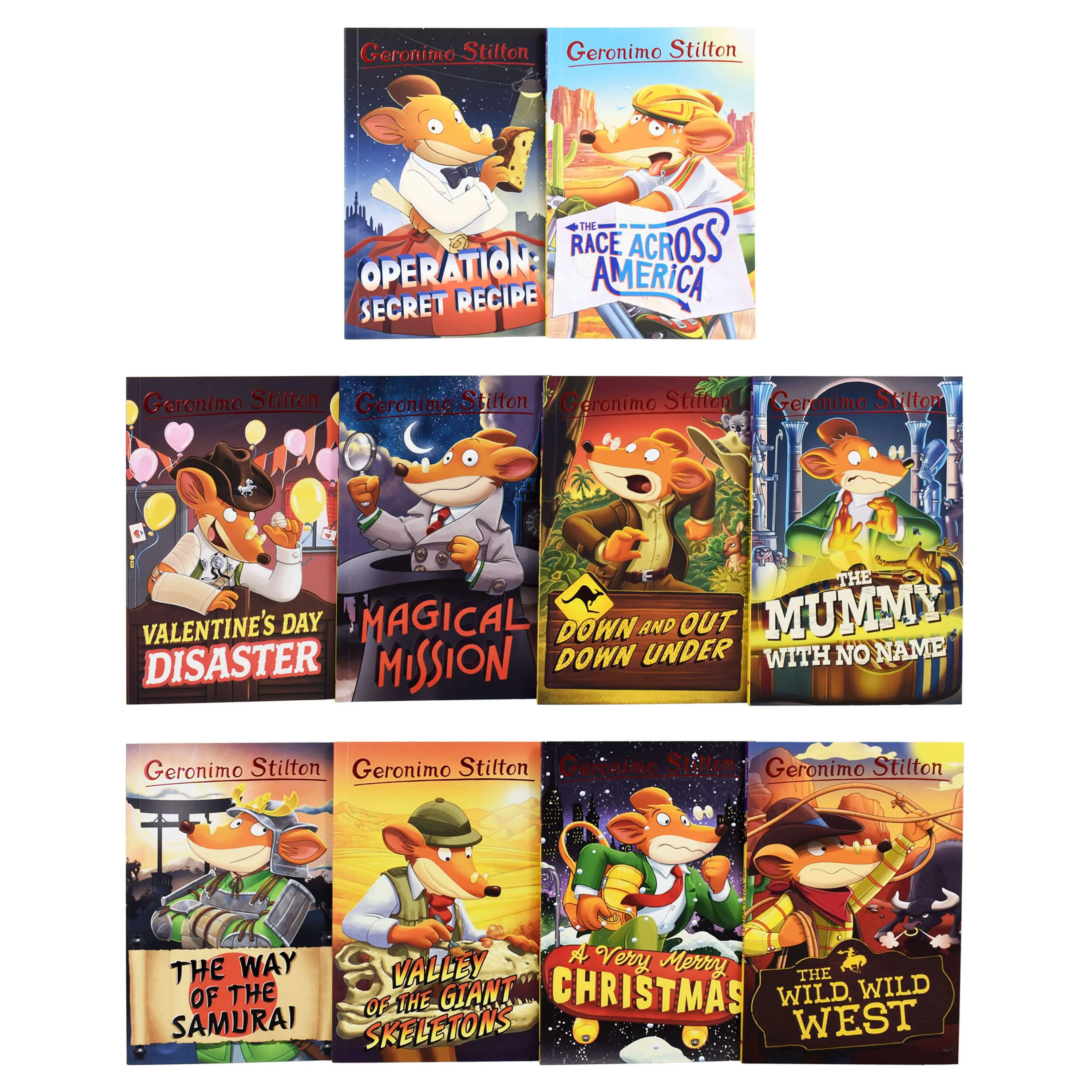 Geronimo Stilton Series 1-4 Collection 40 Books Box Set - Ages 7-9 - Paperback