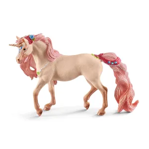 Schleich Decorated Unicorn Mare Figure | 5.9 x 3.2 x 7.1 Inches