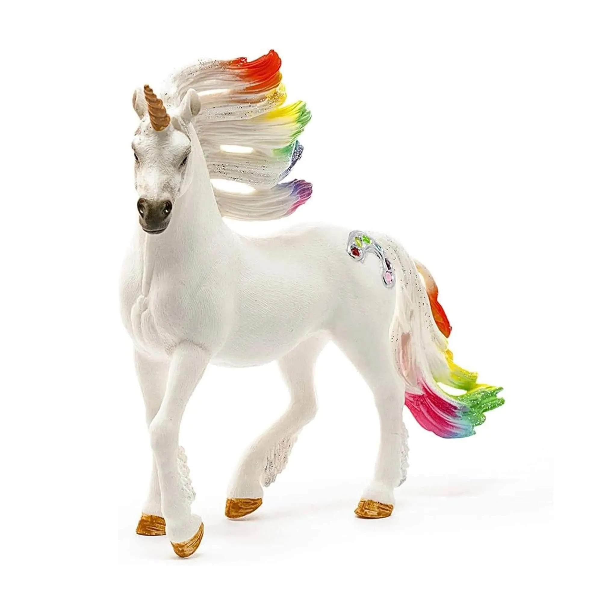 Schleich Rainbow Unicorn Stallion Figure | 5.9 x 3.3 x 7.1 Inches