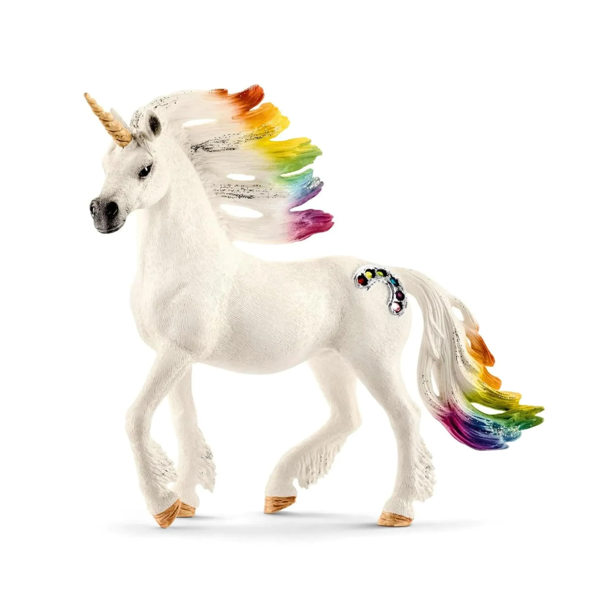 Schleich Rainbow Unicorn Stallion Figure | 5.9 x 3.3 x 7.1 Inches