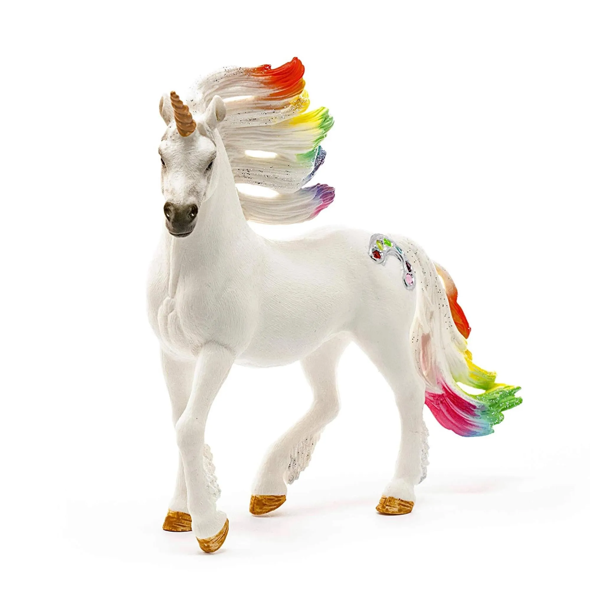 Schleich Rainbow Unicorn Stallion Figure | 5.9 x 3.3 x 7.1 Inches