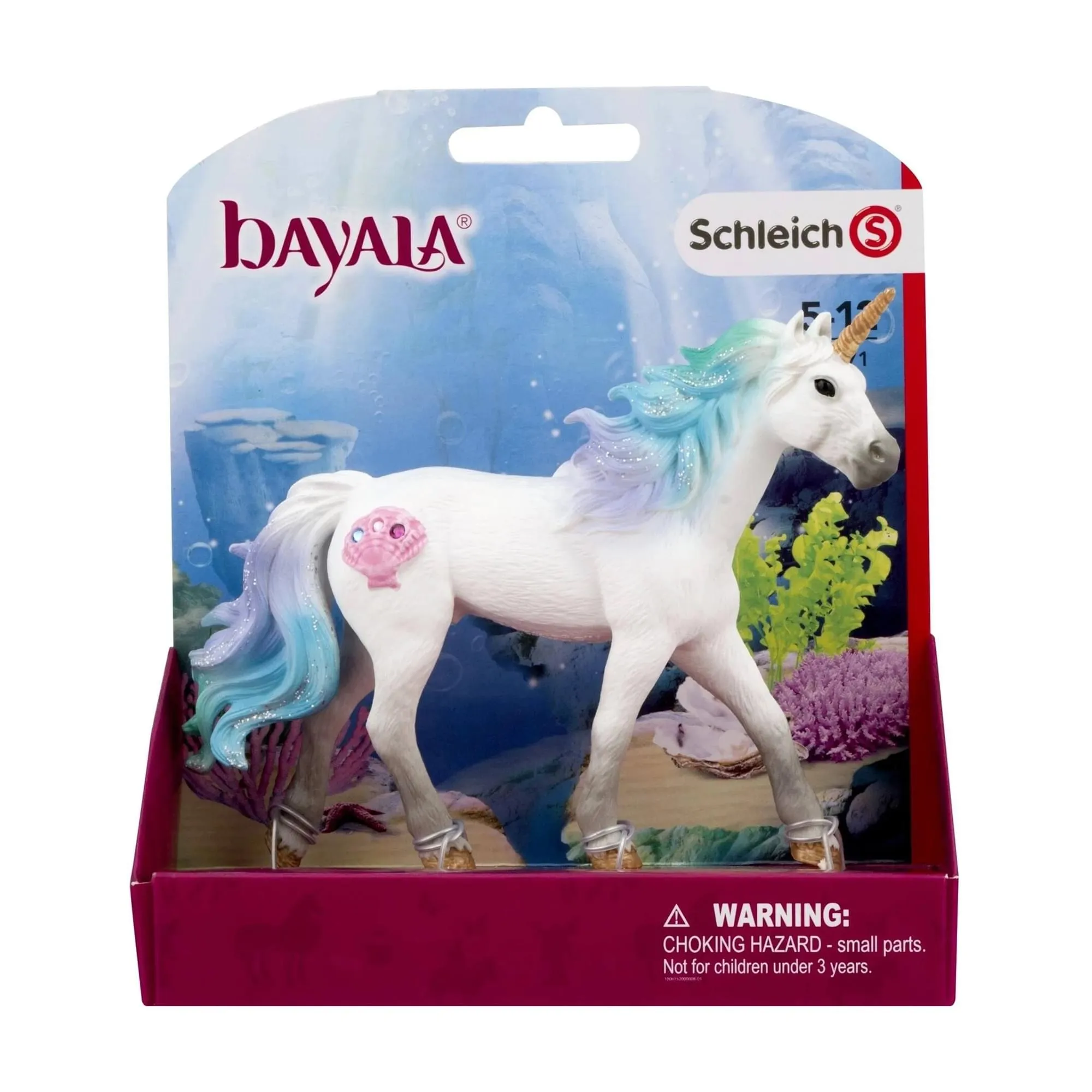 Schleich Sea Unicorn Stallion Figure | 5.9 x 3.2 x 7.1 Inches